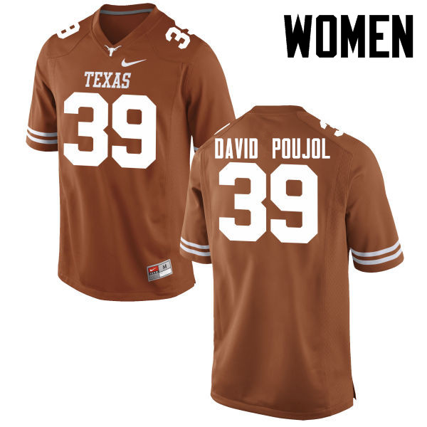 Women #39 Michael David Poujol Texas Longhorns College Football Jerseys-Tex Orange